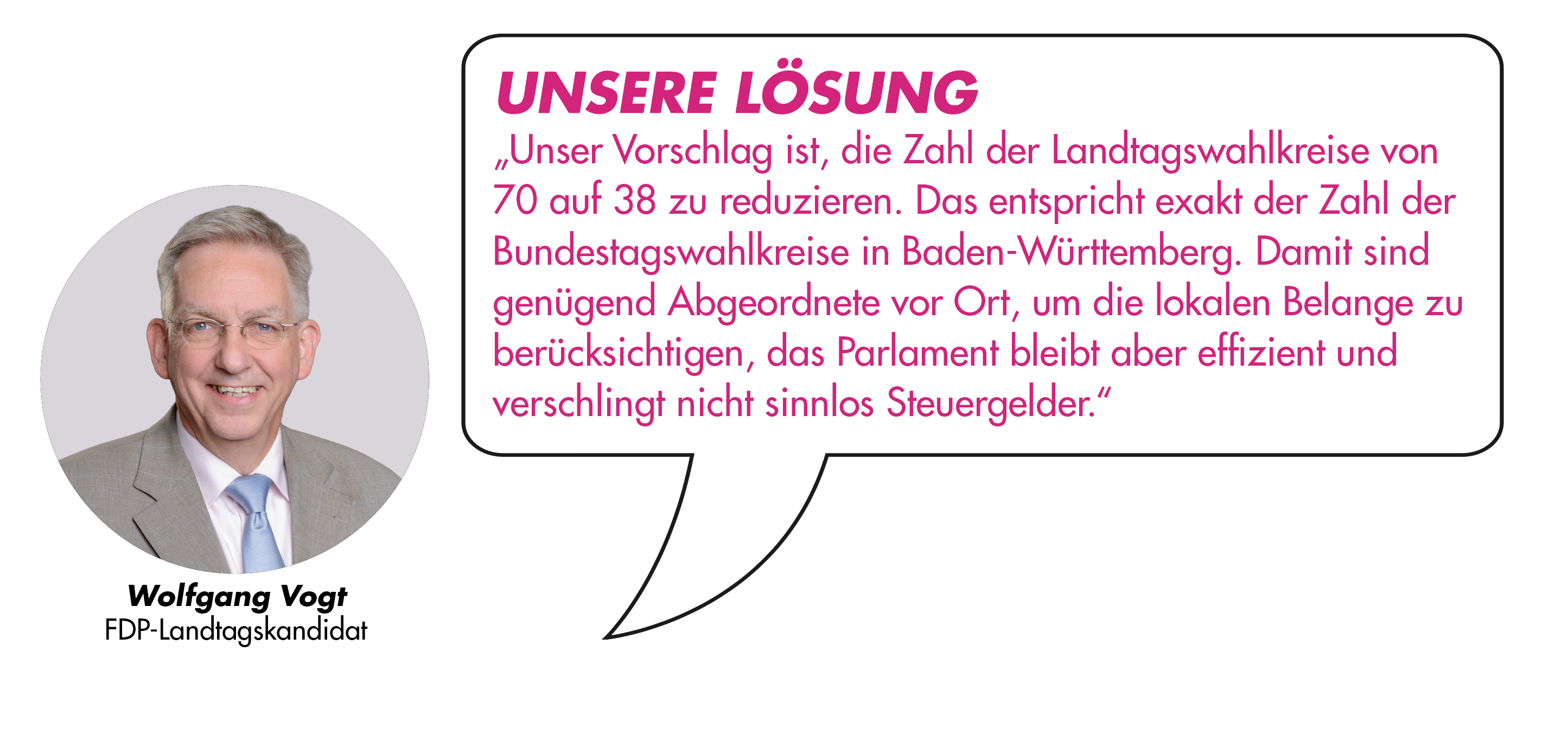 Unser Vorschlag: 38 Wahlkreise reichen aus