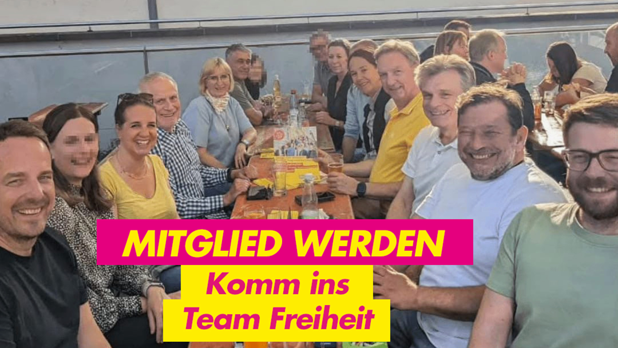 Mitglied werden. Komm ins Team Freiheit
